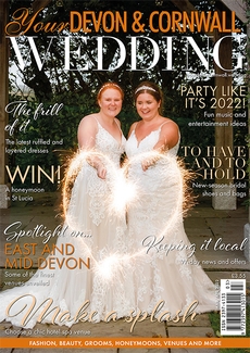 Cover of the March/April 2022 issue of Your Devon & Cornwall Wedding magazine