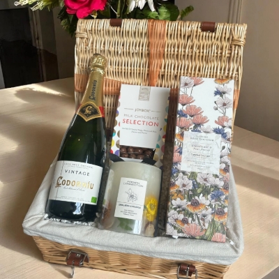 A luxurious hamper with an added personal touch