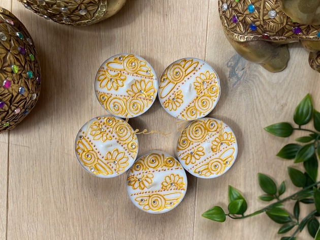 Henna-inspired candles designed by Moheeni Paul