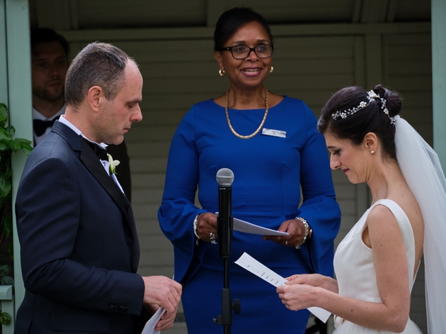 Jennifer Patrice Celebrant conducts small ceremony for bride and groom