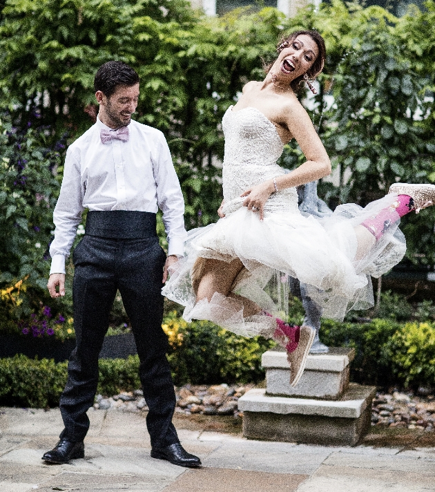 Bride jumping