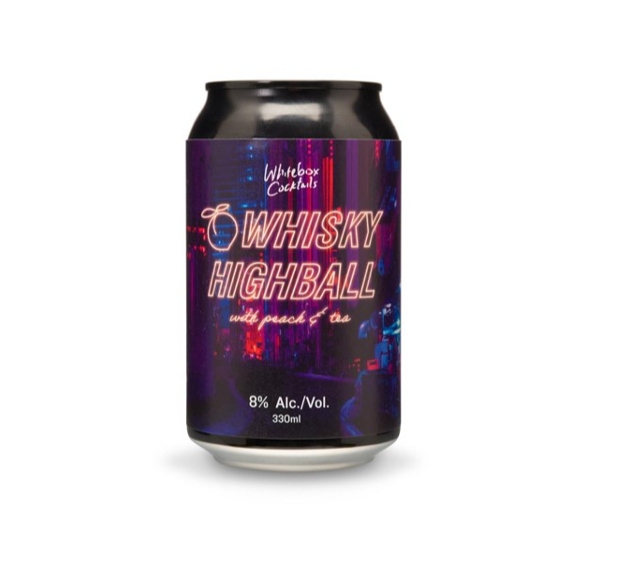 can drink black tin with disco lights label