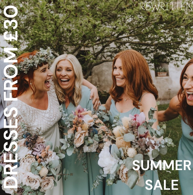 A selection of Rewritten bridesmaids' dresses on sale