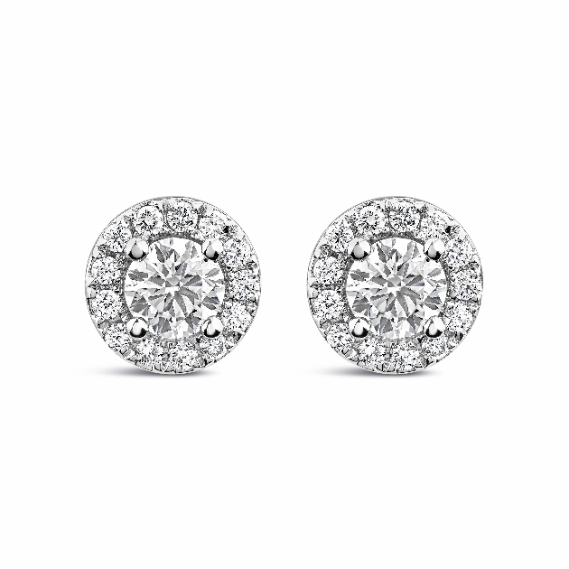 ground diamond earings