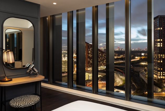 The view from Stratford's The Gantry hotel