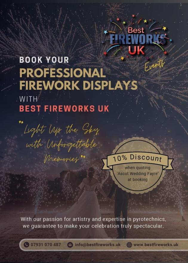 flyer for firework company with show offer on it