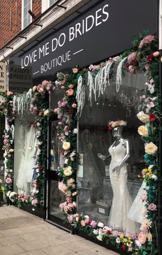 show front of bridal boutique