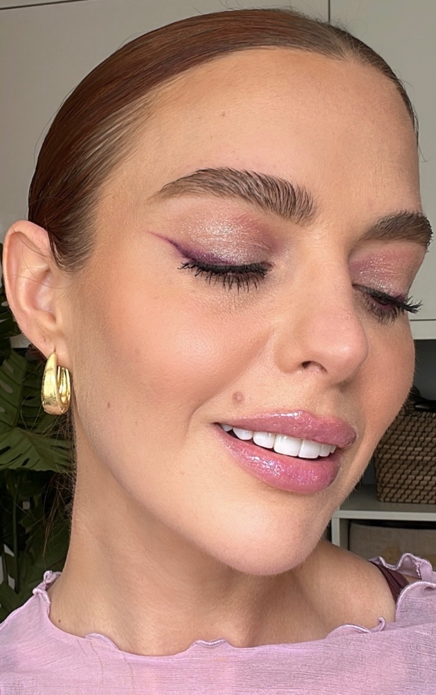 Heather Jackson wearing #PURPLEMAKEUP