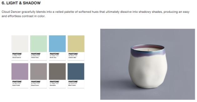 Pantone's Colour of the Year 2026light and shadow palette