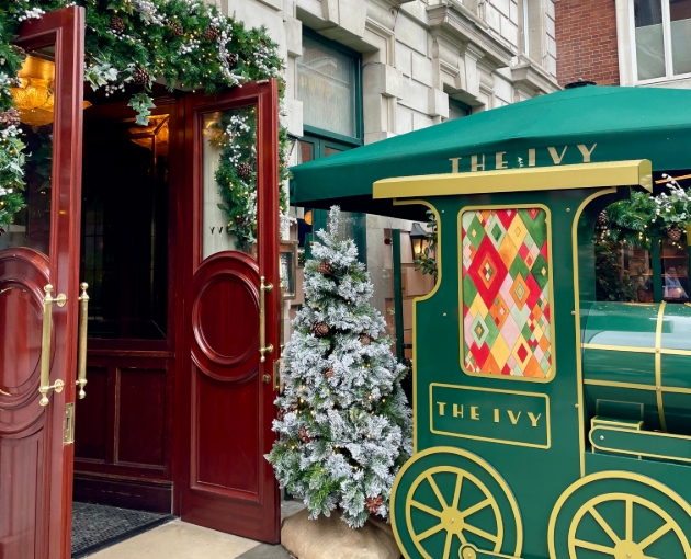 The Ivy Market Grill’s festive exterior 